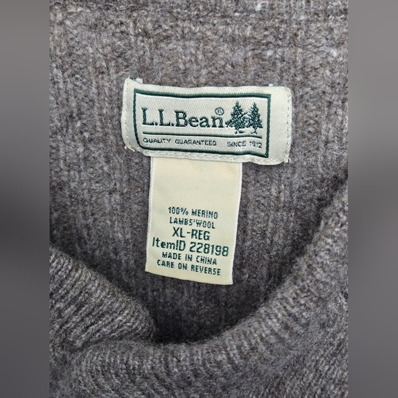 Mens Vintage L.L. Bean 100% Wool Heritage Old Money Cabincore Henley Sweater, XL - Picture 4 of 4